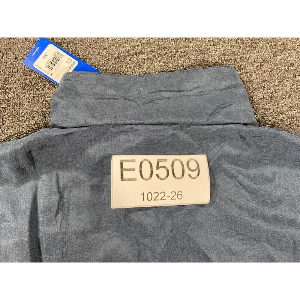 Adidas Jacket Womens Small S Blue Full Zip Oversized Windbreaker Track FU3777 - Picture 12 of 12